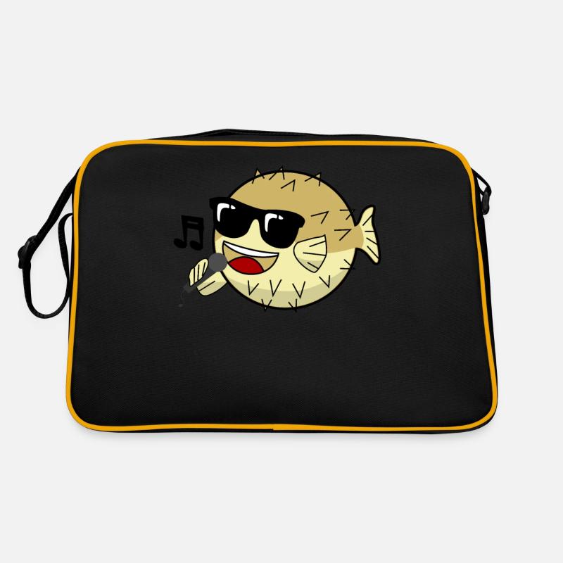 Singing Puffer Fish Retro Tasche
