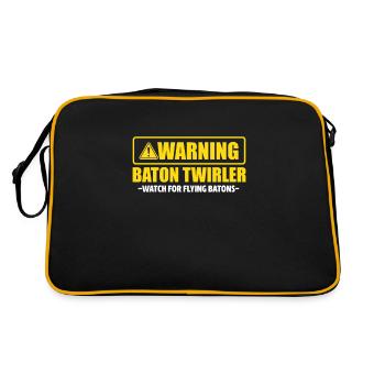 Baton Twirling Gymnastique Gymnastique Cadeau - Sac Retro - noir/or - Dos