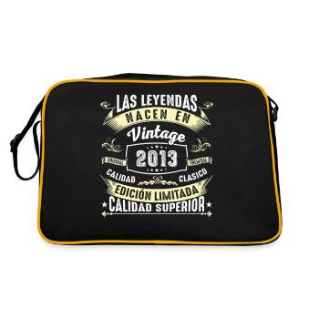 Recuerdo Vintage 10º Cumpleaños 2013 - Retro Tasche - Schwarz/Gold - Hinten