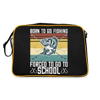 Born To Go Pêche à l’achigan Pêcheur de poisson Garçons - Sac Retro - noir/or - Dos