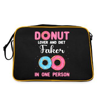 Donut Lover Doughnuts - Sac Retro - noir/or - Dos