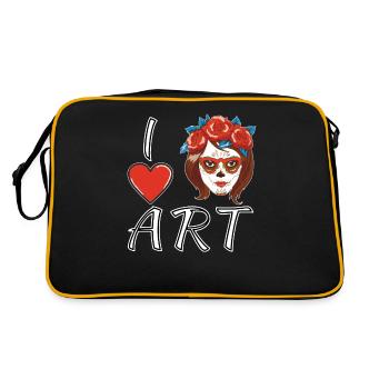 J’ADORE L’ART MUERTOS - Sac Retro - noir/or - Dos