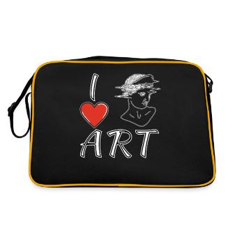 I LOVE ART SCULPTURE - Retro Bag - black/gold - Back