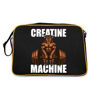 Bodybuilder Fitness Creatine Strongman - Sac Retro - noir/or - Dos