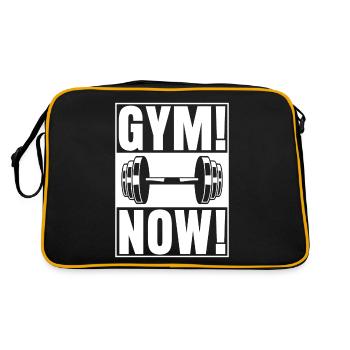 Fitness Gym Bodybuilder Strongman - Sac Retro - noir/or - Dos