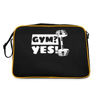 Gym Strongman Fitness Bodybuilder - Sac Retro - noir/or - Dos