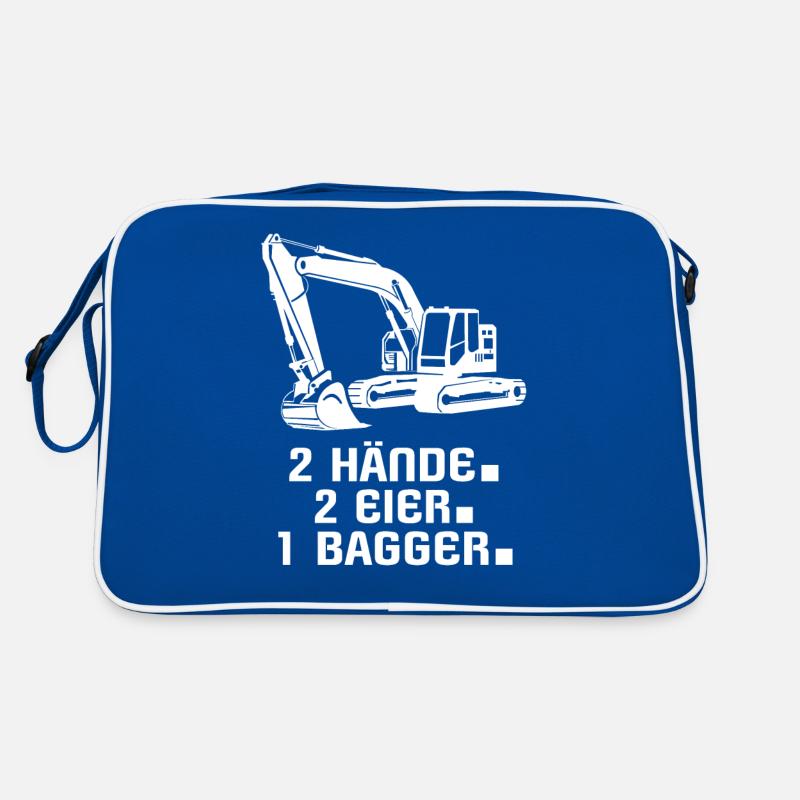 Baggerfahrer Bagger Retro Tasche
