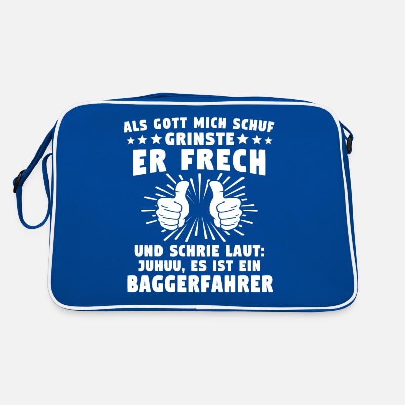Baggerfahrer Bagger Retro Tasche