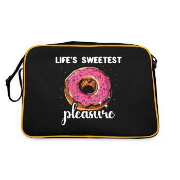 Donut Doughnut - Retro Tasche - Schwarz/Gold - Hinten