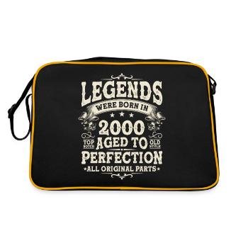 Legendary gift: Born in 2000 - 23/24 years - Retro Bag - black/gold - Back