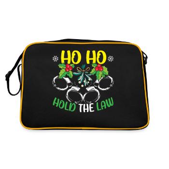 Ho Ho Keep the Law Santa Police Noël - Sac Retro - noir/or - Dos