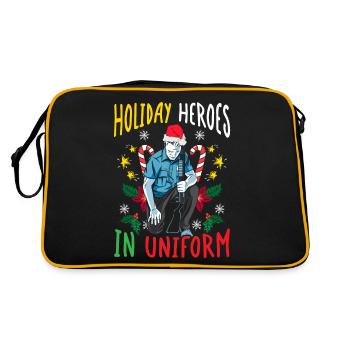Héros des Fêtes en uniforme Police du Père Noël - Sac Retro - noir/or - Dos