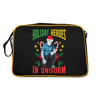 Héros des Fêtes en uniforme Police du Père Noël - Sac Retro - noir/or - Dos