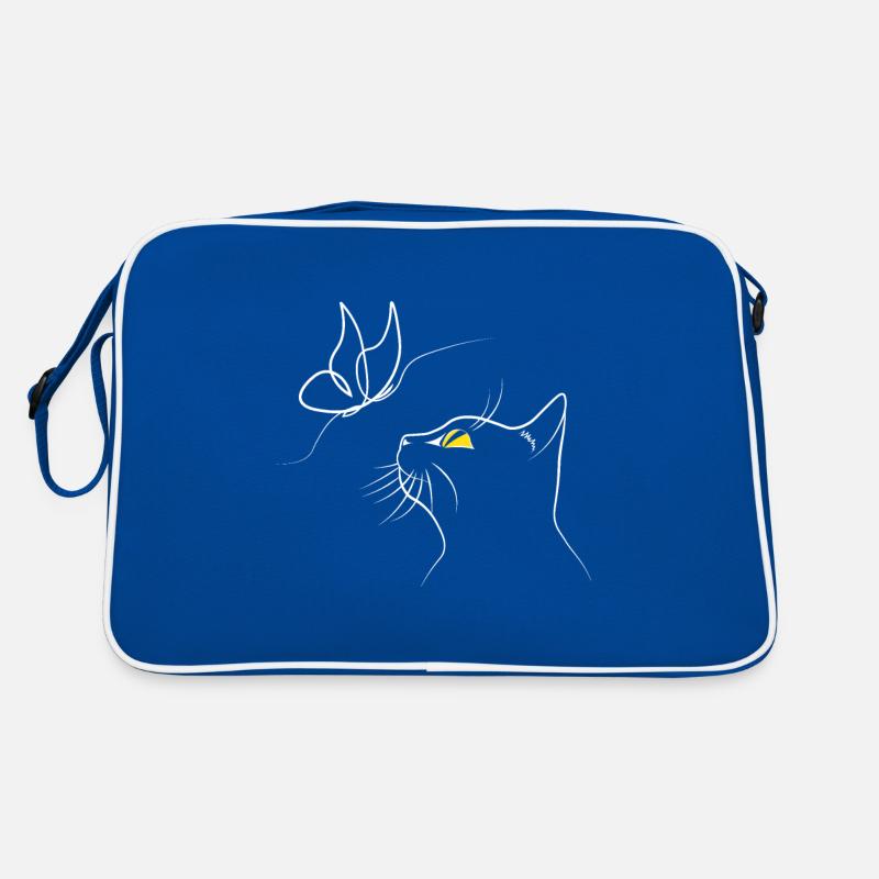 Chat avec papillon Sac Retro