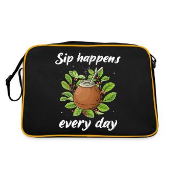 Yerba mate tea - Retro Bag - black/gold - Back