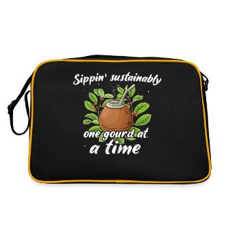 Thé Yerba mate - Sac Retro - noir/or - Dos
