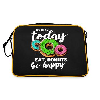 Doughnut Love Donuts - Retro Tasche - Schwarz/Gold - Hinten