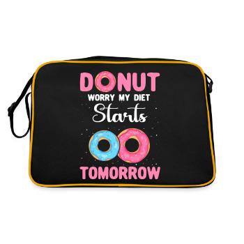 Doughnut Love Donuts - Retro Tasche - Schwarz/Gold - Hinten