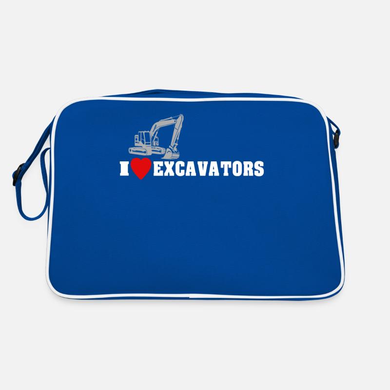 Bagger Liebe Baggern Retro Tasche