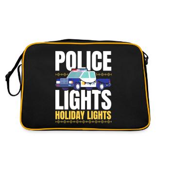 Police Lights Holiday Joys Police Noël - Sac Retro - noir/or - Dos