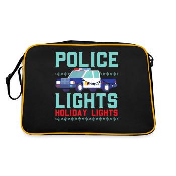 Police Lumières Joies Festives Police Noël - Sac Retro - noir/or - Dos