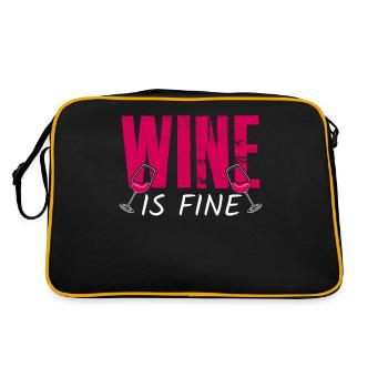 Wine is Fine - Retro Bag - black/gold - Back