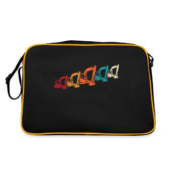Excavator Excavator Driver Excavator - Retro Bag - black/gold - Back
