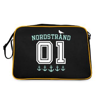 Nordstrand Nordstrander - Retro Tasche - Schwarz/Gold - Hinten