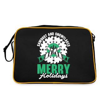 No tooth decay under the mistletoe Dental W - Retro Bag - black/gold - Back