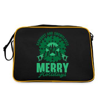 No tooth decay under the mistletoe Dental W - Retro Bag - black/gold - Back