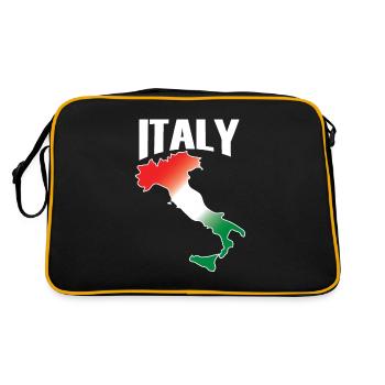 Italie Carte Drapeau italien - Sac Retro - noir/or - Dos
