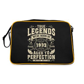 1933 Birthday Legend - 90/91 years - Retro Bag - black/gold - Back
