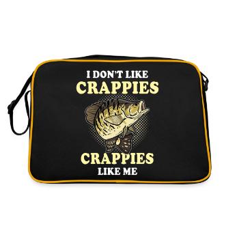 Crappie Fishing Sunfish Angler - Retro Bag - black/gold - Back