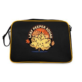 Leaf Peeper Squad Automne Feuillage Feuille Peeping Automne - Sac Retro - noir/or - Dos