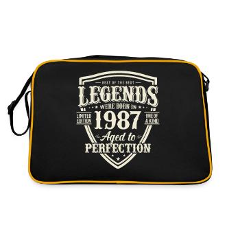 Legendär seit 1987 - Retro Tasche - Schwarz/Gold - Hinten