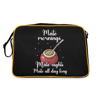 Yerba mate Gift - Retro Bag - black/gold - Back