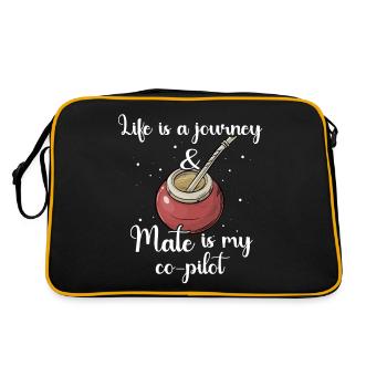 Yerba mate Gift - Retro Bag - black/gold - Back