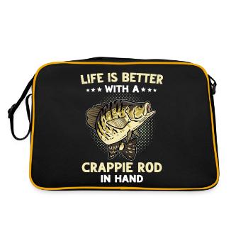 Sunfish Fishing Crappie Fishing - Retro Bag - black/gold - Back