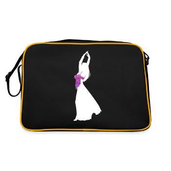 Elegante Bauchtänzerin Solo Tanz Geschenk - Retro Tasche - Schwarz/Gold - Hinten