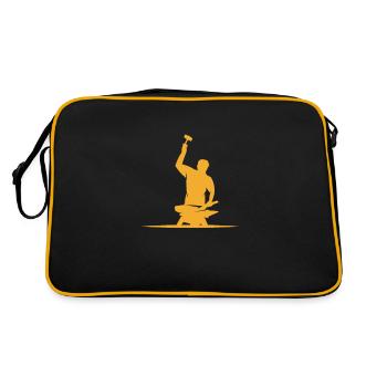 Blacksmith Schiede Anvil Cutler Gift - Retro Bag - black/gold - Back