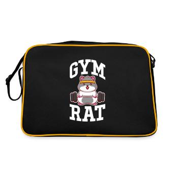 Bodybuilder Body Building Fitness Gym Cadeau - Sac Retro - noir/or - Dos