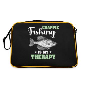Crappie Fishing Sunfish Angler - Retro Bag - black/gold - Back