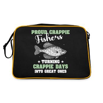 Crappie Sunfish Angler - Retro Bag - black/gold - Back