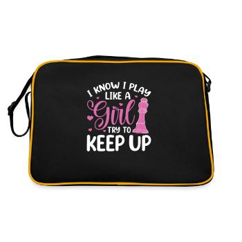 Chess Chess Board Checkmate Chess Player - Retro Bag - black/gold - Back