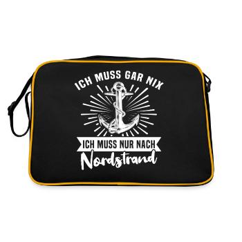 Nordstrand - Retro Tasche - Schwarz/Gold - Hinten