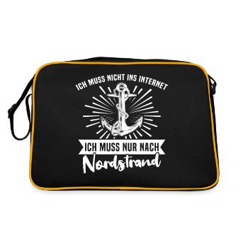 Nordstrand - Retro Tasche - Schwarz/Gold - Hinten