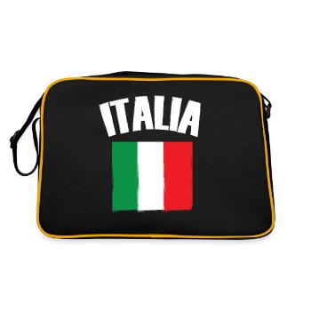 Italie - Drapeau de l’Italie - Sac Retro - noir/or - Dos