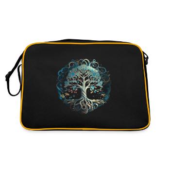 Arbre de vie Yggdrasil Viking Midgard Thor - Sac Retro - noir/or - Dos