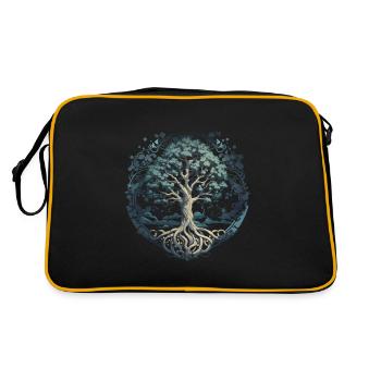 Arbre de vie Yggdrasil Viking Midgard Thor - Sac Retro - noir/or - Dos