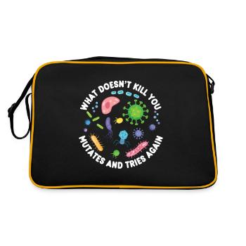 Ce qui ne vous tue pas mute et essaie à nouveau - Sac Retro - noir/or - Dos